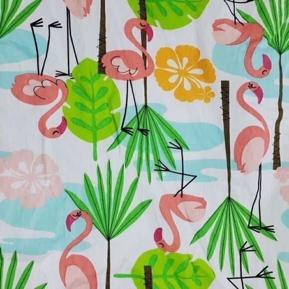 MUD PIE FLAMINGO TROPICAL CAFTAN POM POM TRIM 5T - Picture 8 of 11